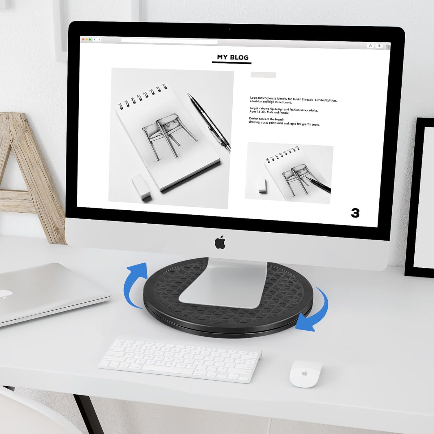 Soporte giratorio de alta resistencia de 10 pulgadas con rodamientos de bolas de acero  Lazy Susan tocadiscos para monitores de pantalla plana,