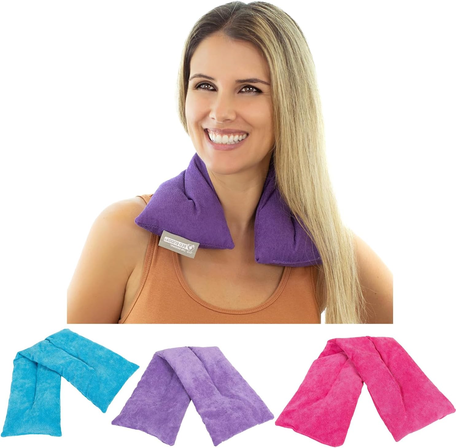 Bed Buddy Almohadilla térmica para microondas para músculos doloridos, paquete de 3 todos los aromas, paquete de regalo de envoltura cómoda,