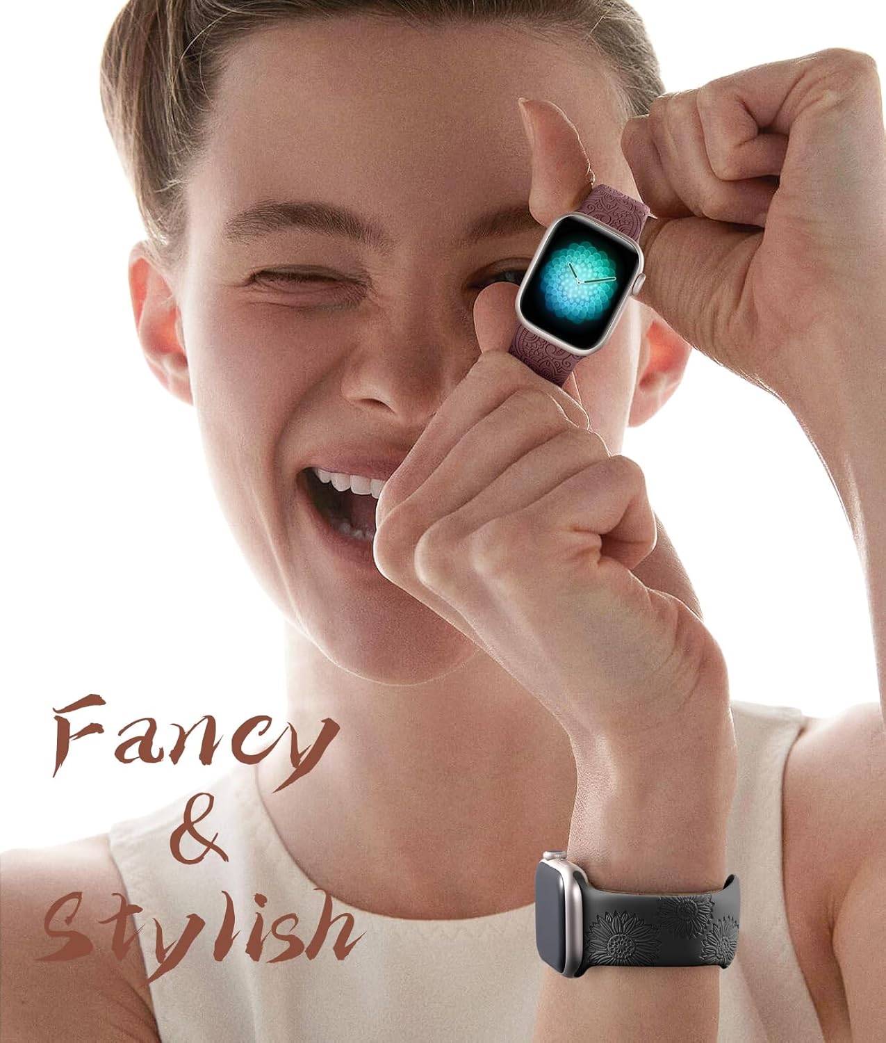 Compatible con correas de Apple Watch de 1.575 pulgadas para mujeres, compatible con correas de Apple Watch de 1.496 pulgadas, 1.732 pulgadas, 1.614