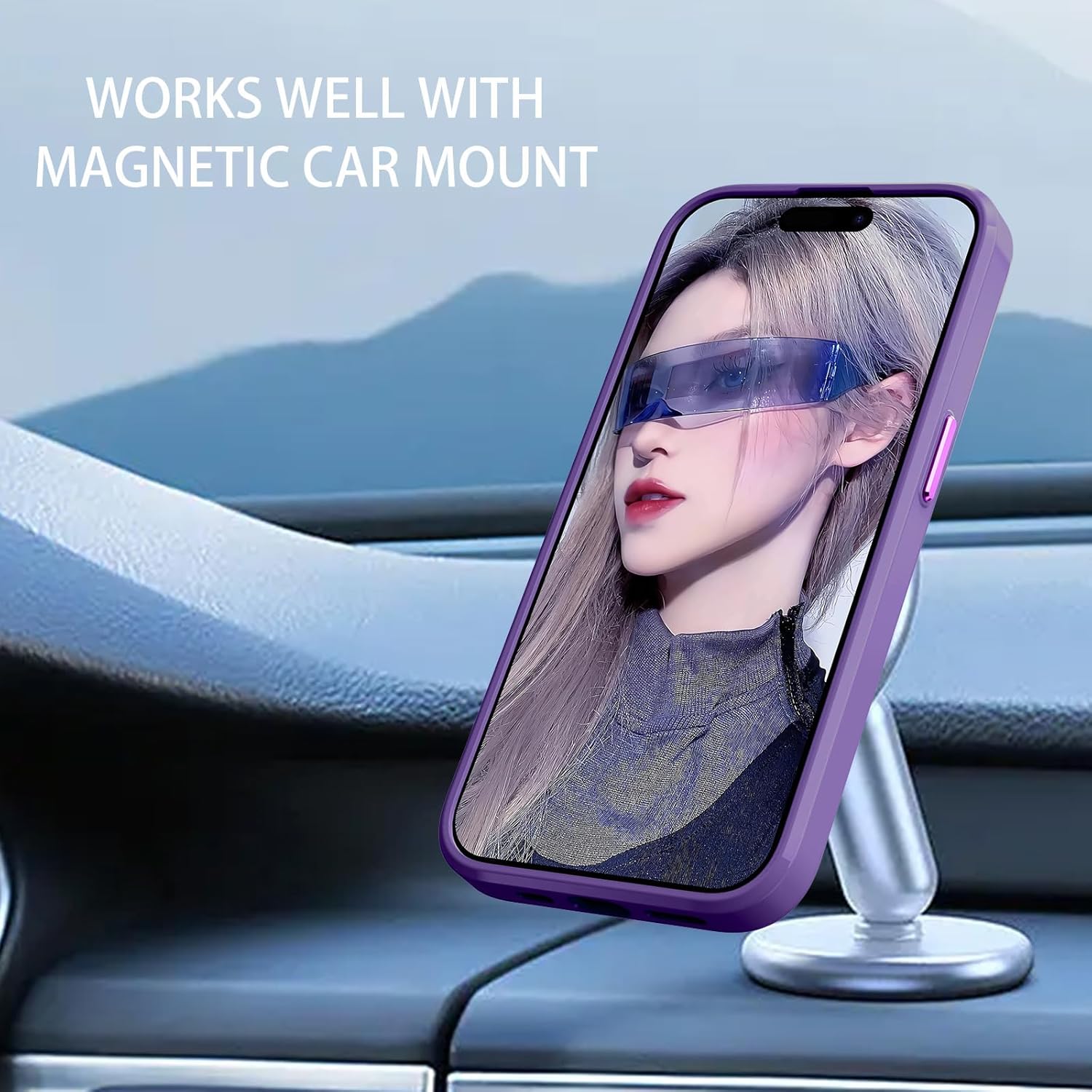 LONTECT Funda para iPhone 15 Pro con soporte de anillo a prueba de golpes, ajuste delgado, resistente a los arañazos, cristal transparente, funda