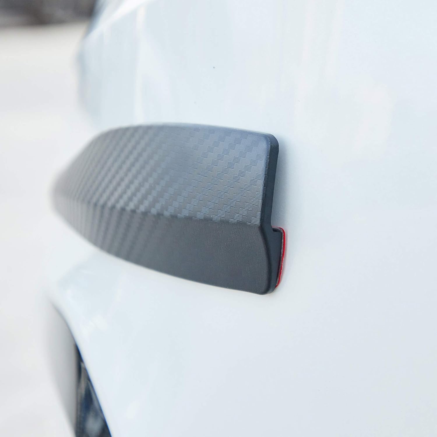 TOMALL 2 calcomanías universales de fibra de carbono Protecor para esquinas de automóvil para parachoques delantero y trasero, protector de
