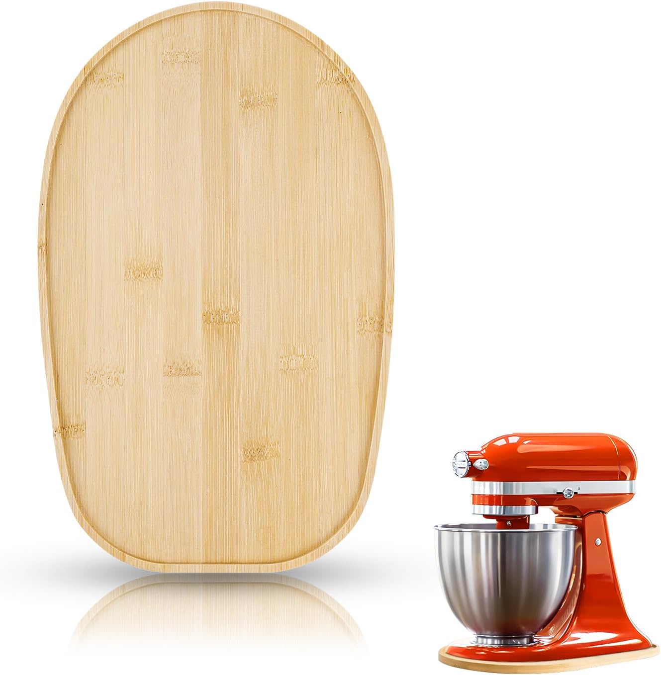 Alfombrillas deslizantes para batidora de pie, tapete deslizante de madera impermeable para electrodomésticos de cocina, alfombrilla de mudanza para