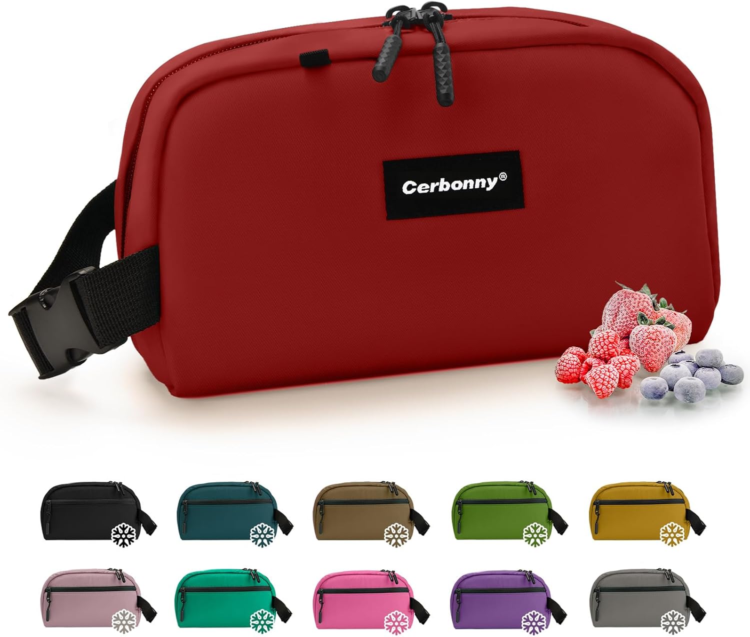 Cerbonny Pequeña bolsa hielera congelable para viajes de trabajo, escuela, a prueba de fugas, aislada, adecuada para mayores de 3 años