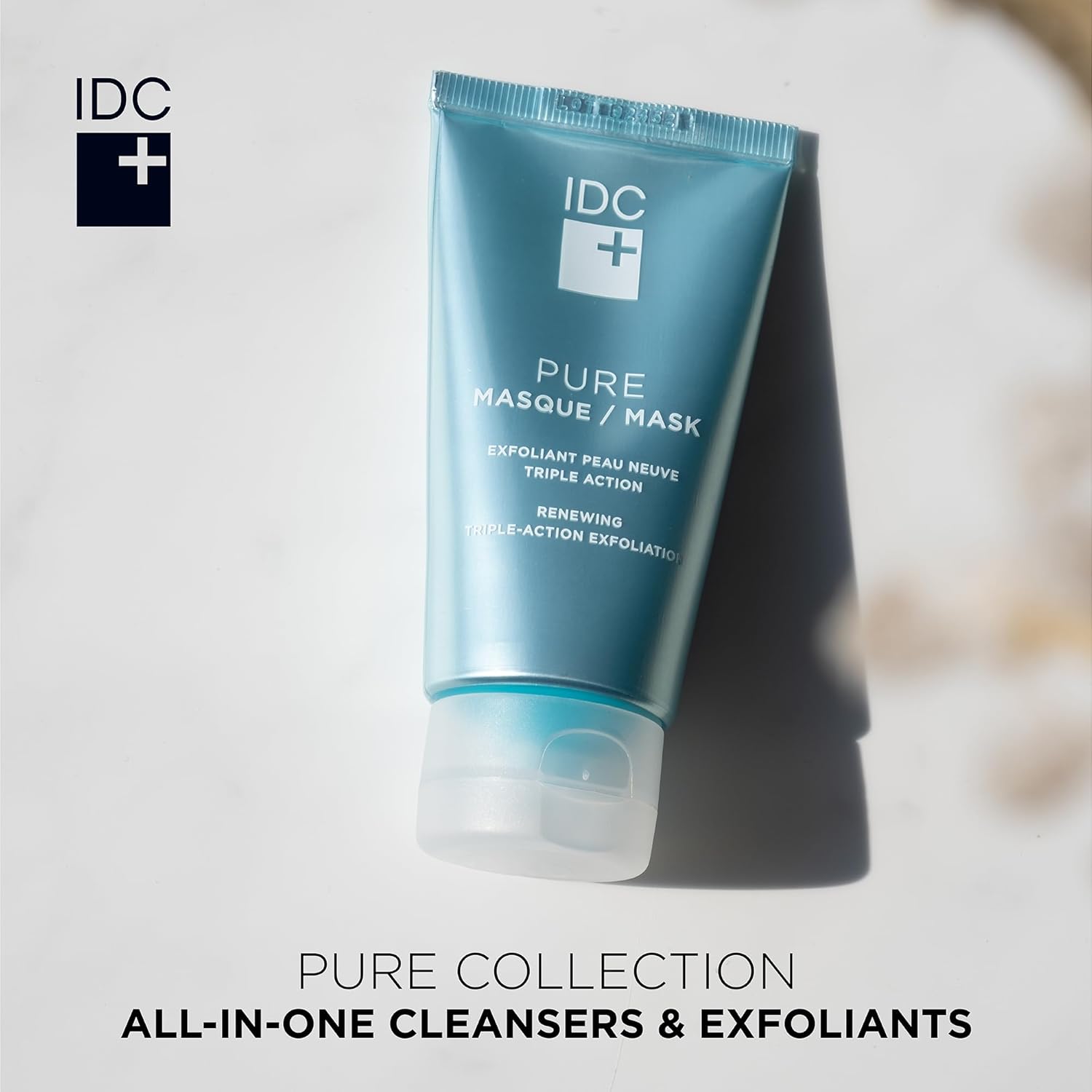 IDC Dermo Pure Mascarilla para el cuidado de la piel de la cara, máscara AHA iluminadora y renovadora de la piel para todo tipo de piel, mascarilla