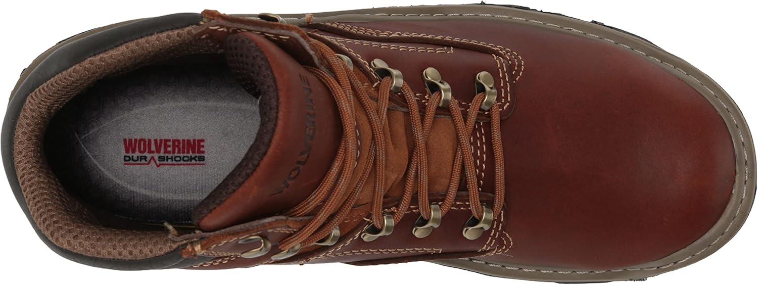 WOLVERINE Raider DuraShocks – Botas de construcción de punta suave de 6 pulgadas para hombre, Maní , 12