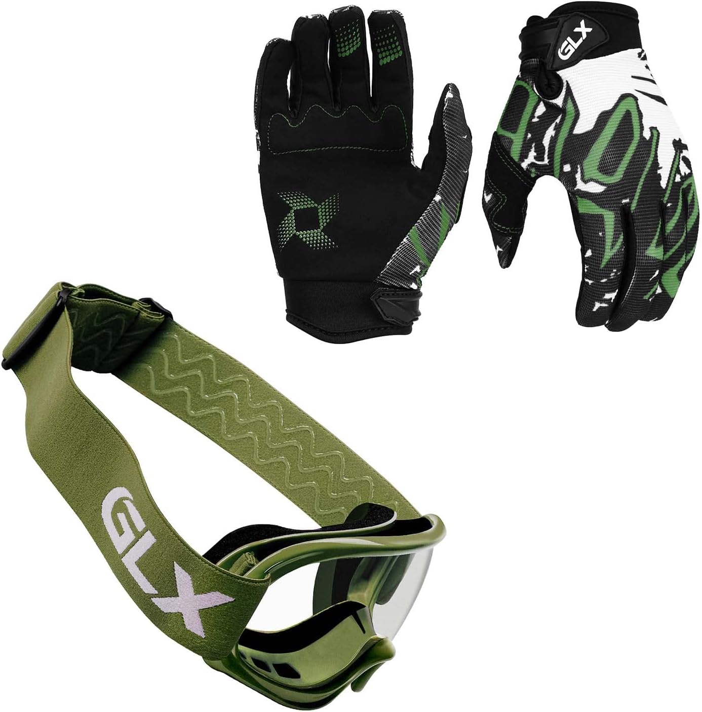 GLX – Casco de cara completa GX623 DOT para motocrós, motocicleta y cuatrimoto todoterreno para niños y jóvenes conjunto de casco de cara completa,