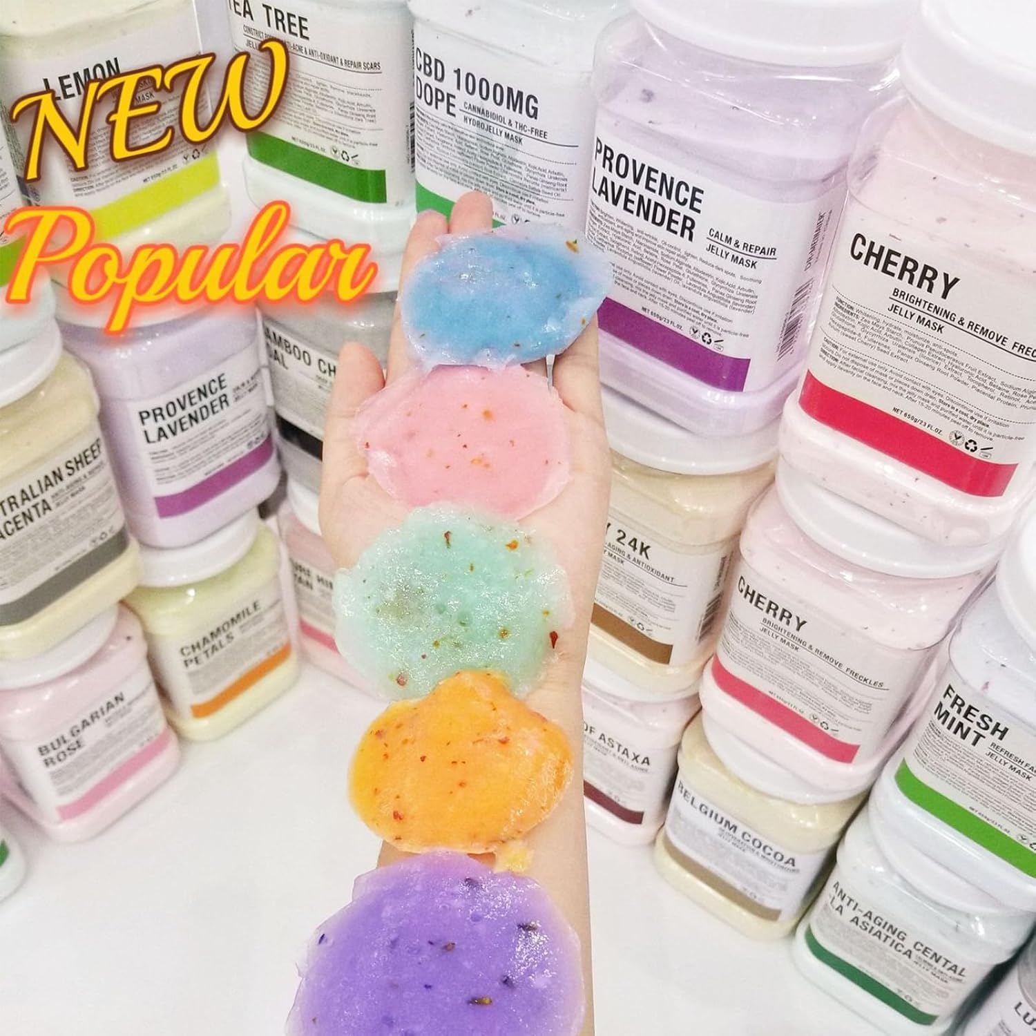 Mascarilla de gelatina para tratamientos faciales profesional al por mayor, máscara de gelatina en polvo para esteticistas, suministros de belleza,