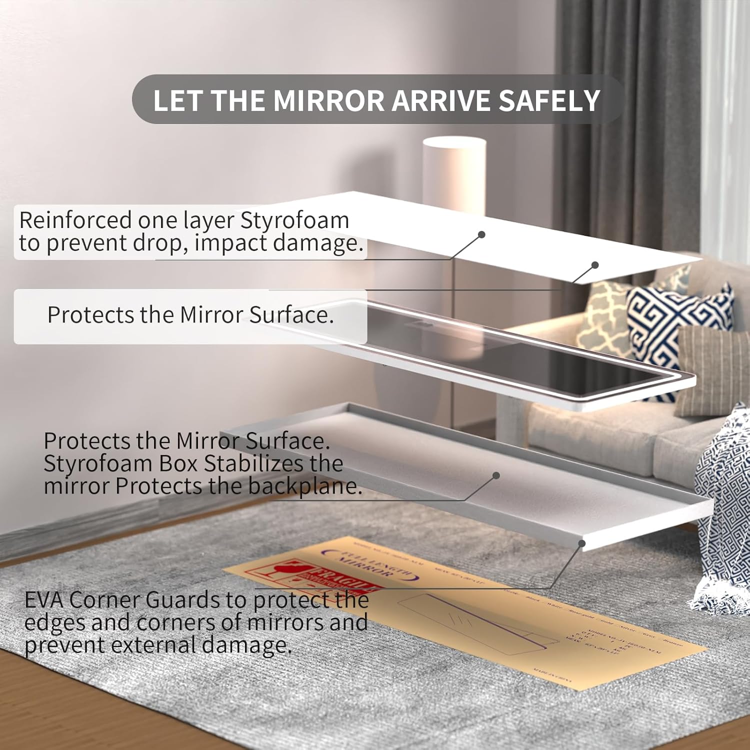 LOWIXI Full Length Mirror Floor Mirror with Standing Holder BedroomLocker Room StandingHanging Mirror Dressing Mirror 63 * 20