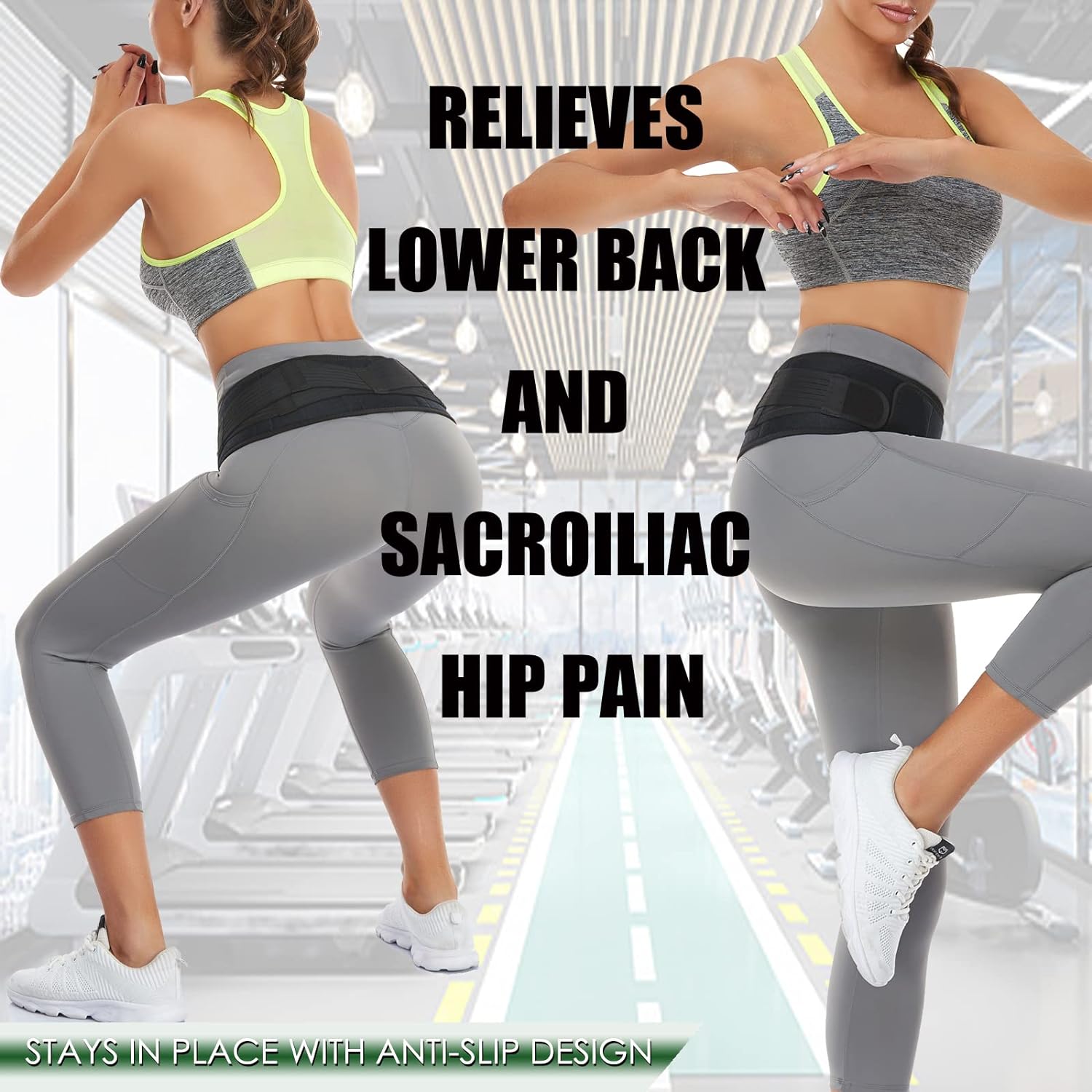 Sacroiliac SI – Cinturón de cadera para mujeres y hombres, cinturón de cadera SI para articulaciones, soporte de espalda baja, soportes de cadera