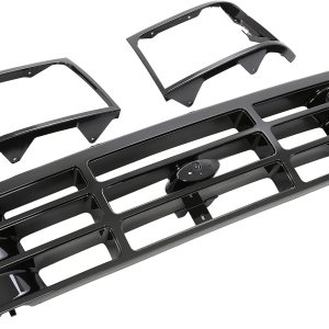 HECASA Rejilla delantera y bisel para faros delanteros compatible con Ford Bronco F-150 F-250 HD F-350 1992-1997 Reemplazo para FO1200172 FO2512131 HECASA Rejilla delantera y bisel para faros delanteros compatible con Ford Bronco F-150 F-250 HD F-350 1992-1997 Reemplazo para FO1200172 FO2512131