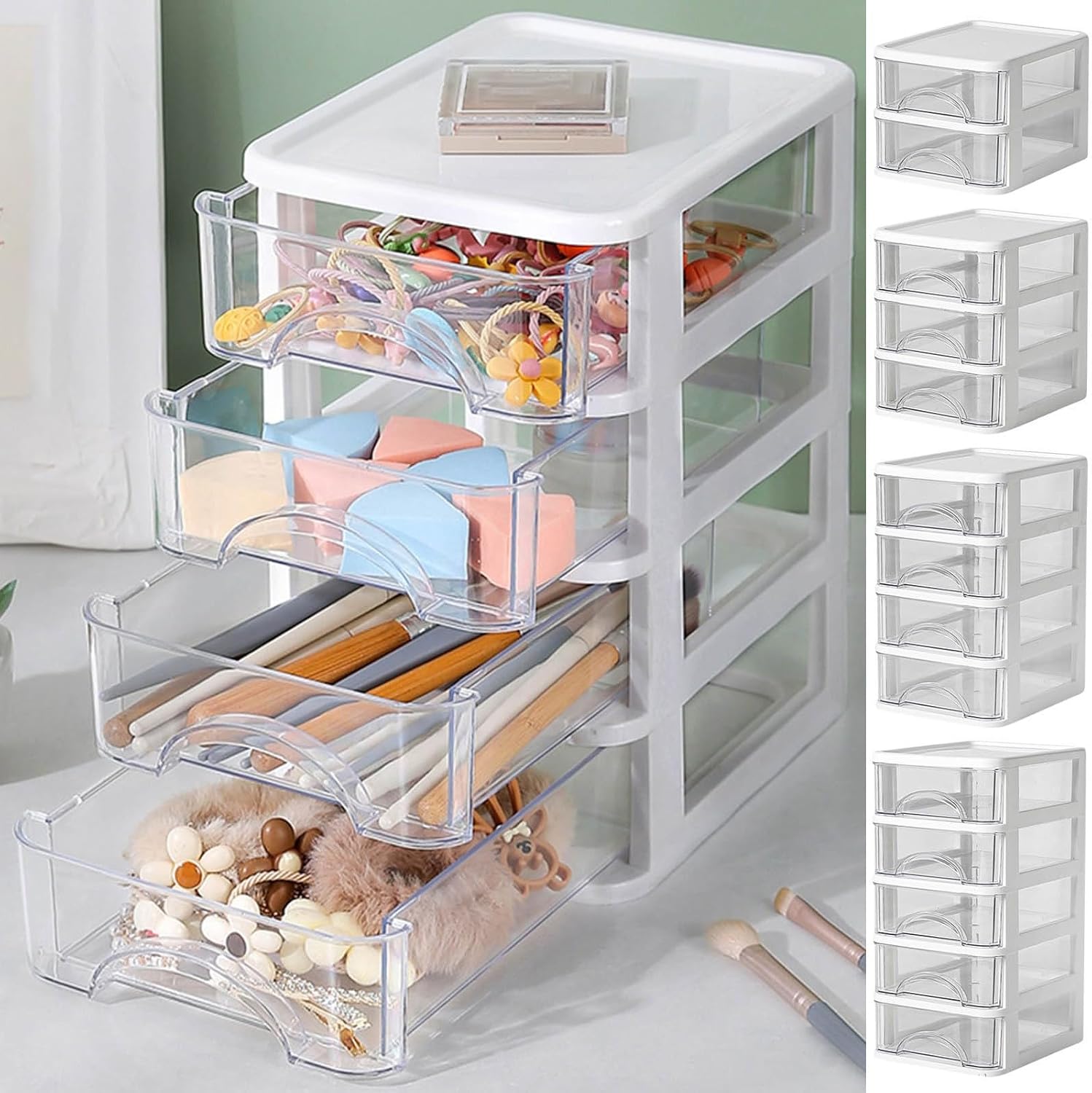 Mini organizador de escritorio, cajón de plástico, almacenamiento de suministros de oficina, cajones de almacenamiento, accesorios de escritorio de