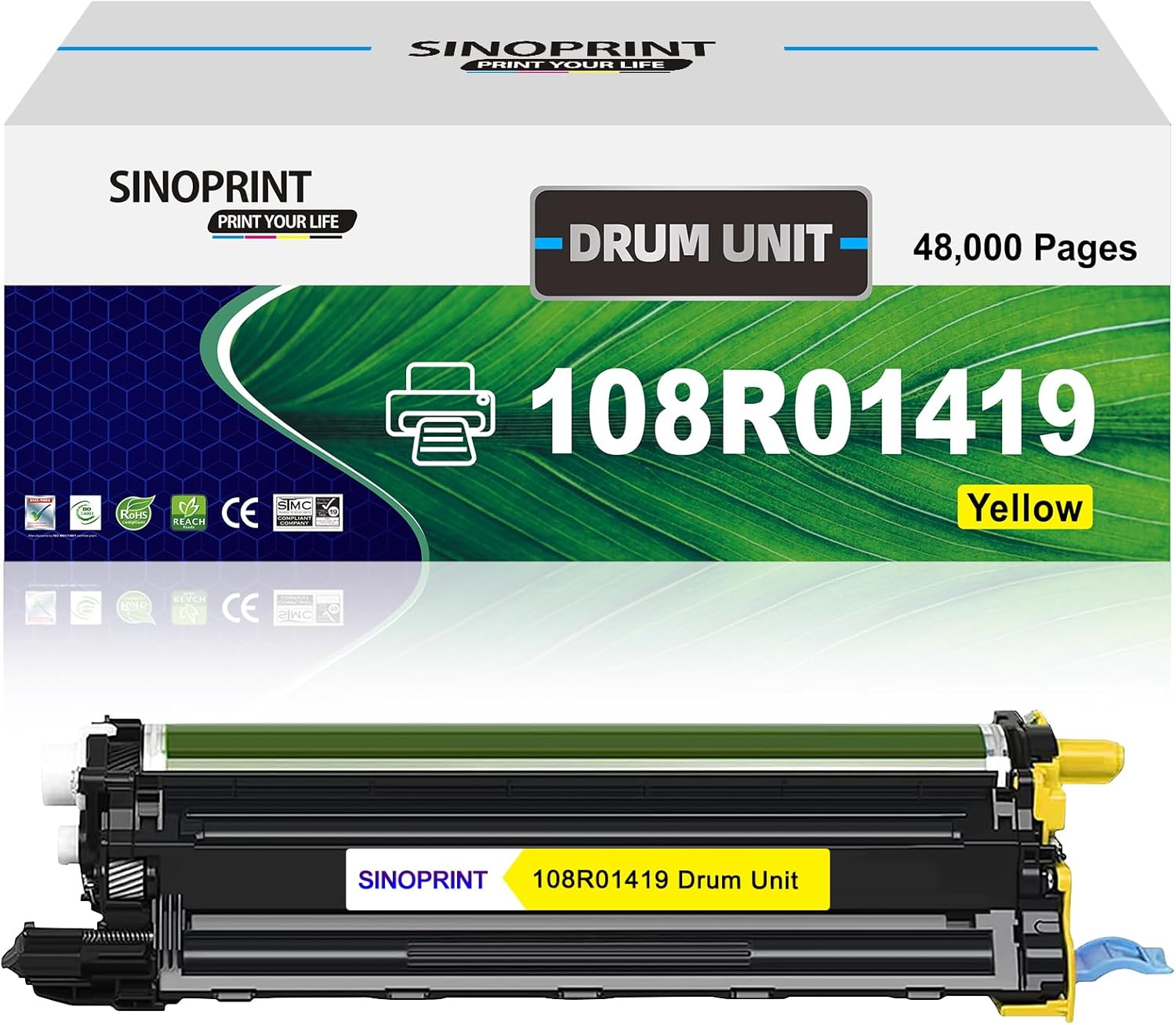 Unidad de tambor amarilla compatible 6510 6515 (108R01419) Reemplazo para impresora Xerox Phaser 6510DNM 6510DN 6510DNI 6510N WorkCentre 6515DNI