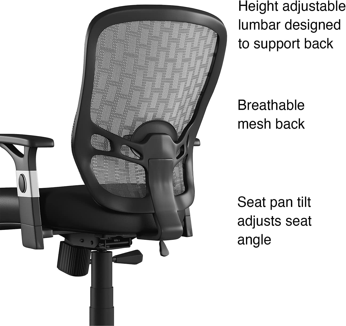 STAPLES Corvair Luxura – Silla de escritorio y computadora de piel sintética con respaldo de malla, color negro, paquete de 2 (59455-CVS)