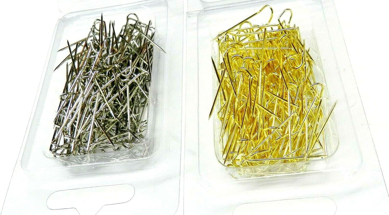 Joyería U-Pins Display Pads Pins Plata & Gold Tone Jewelry Display 200 PCS