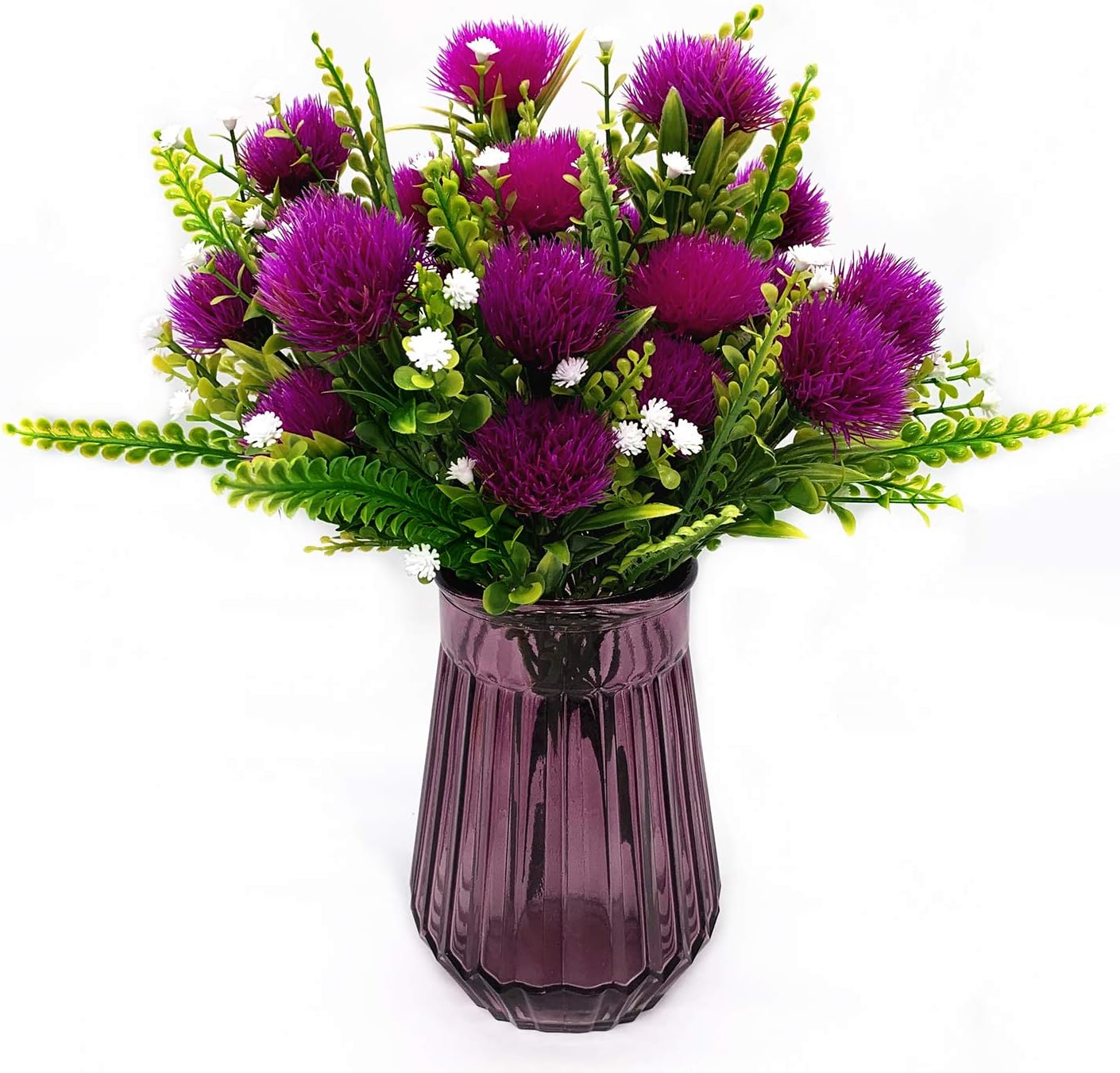 Decoración de plantas artificiales de diente de león, flores de plástico falsas, arbustos, hierba para interiores y exteriores, hogar, jardín, boda,