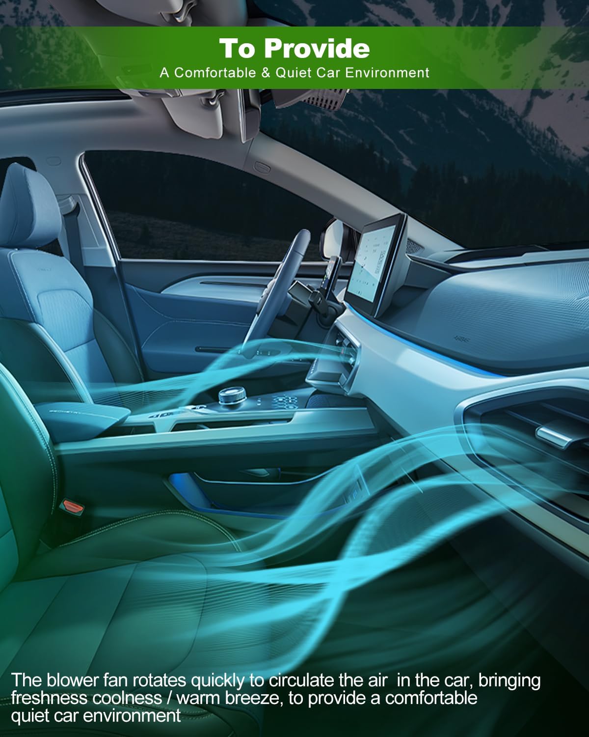 SCITOO Motores de ventilador de calentador de CA ABS con ventilador para motores Chevry Sopladores aptos para 2002-2006 para Cadillac Escalade