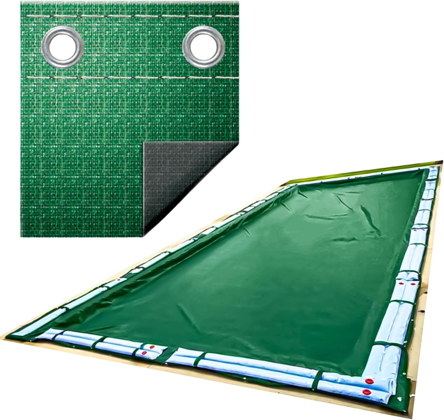 Swimline Hydrotools Supreme Guard – Cubierta de invierno de 21x29pies, de color verdenegro y con fundas para tubos de agua, para piscinas enterradas
