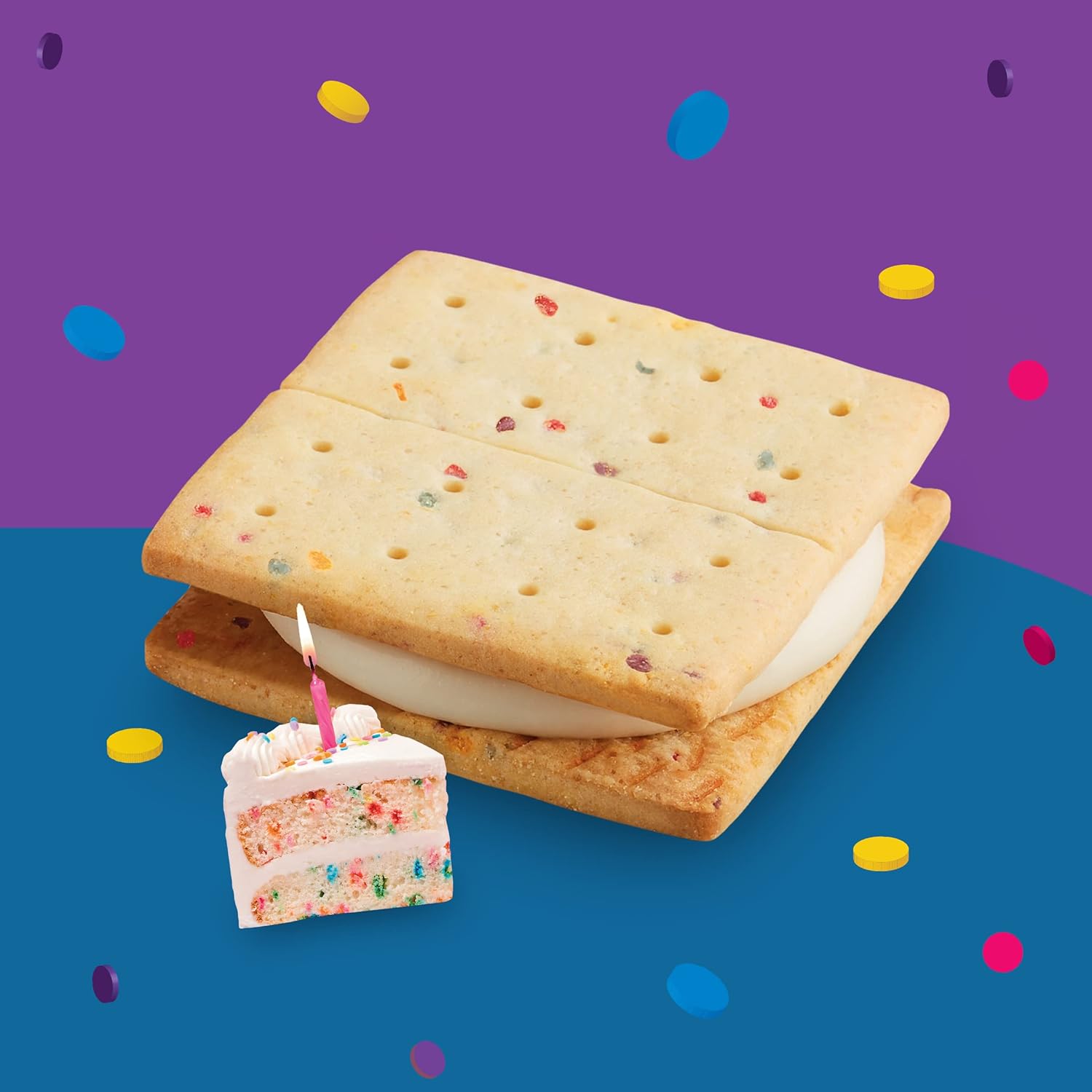 Annie’s Galletas orgánicas Graham Sandwich, pastel de cumpleaños, 12 galletas, 8 onzas (paquete de 6)
