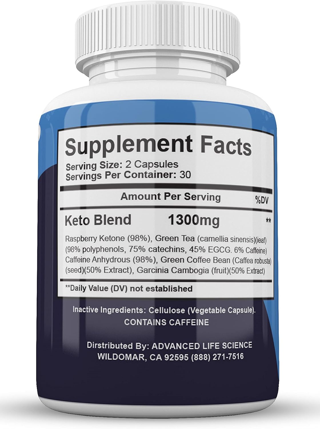 (oficial) Blaze Xtreme Keto, fórmula avanzada fuerte de 1300 mg, fabricado en los Estados Unidos, (1 botella), suministro para 30 días