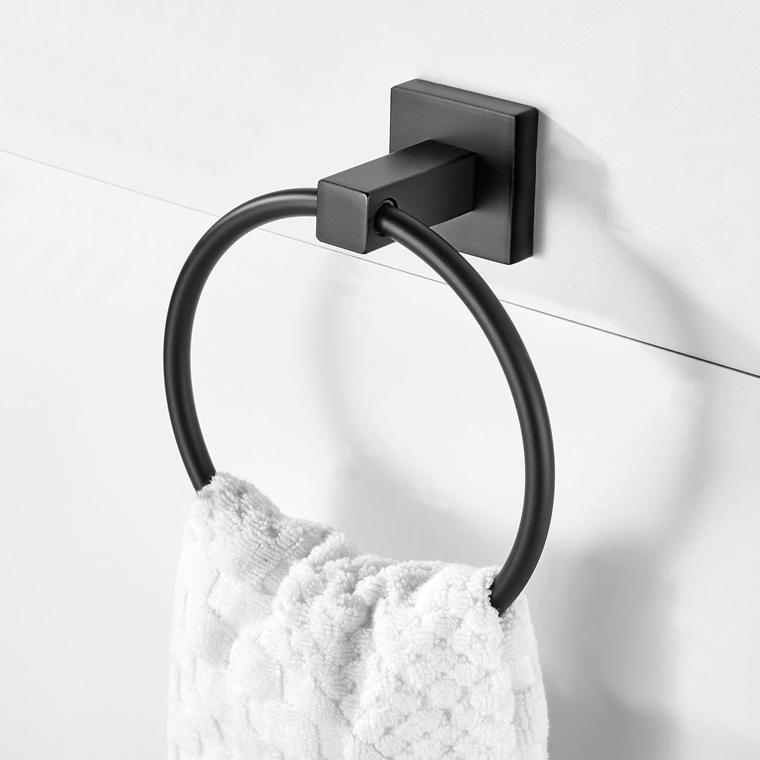Soporte de papel higiénico negro, moderno soporte para toallas para pared de baño, soporte para toallas de papel higiénico negro mate, soporte para
