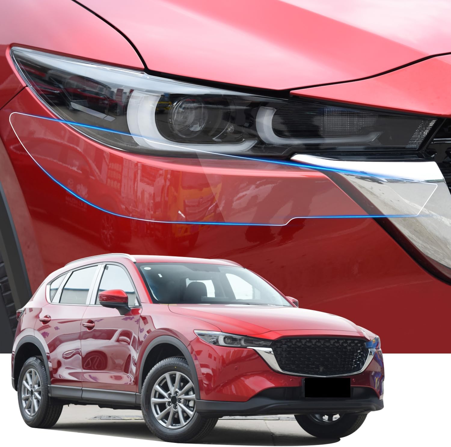 Película de protección de faros delanteros de automóvil para Mazda CX-5 2022 2023 2024 CX5, accesorios de automóvil, decoración exterior de vinilo