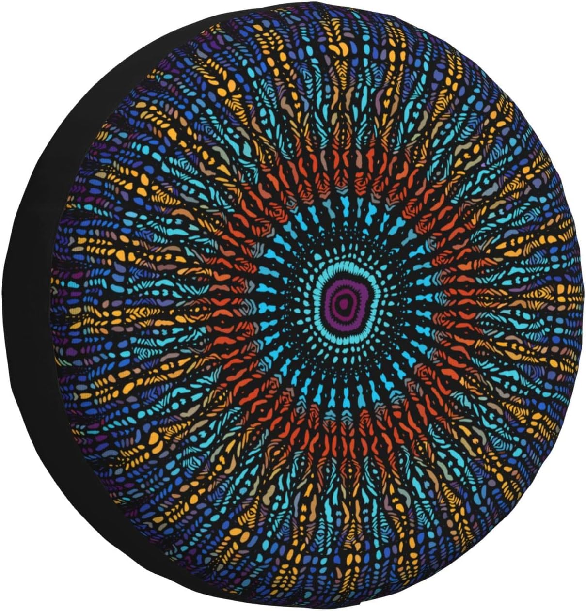 YongColer Cubierta de neumáticos con patrón de textura tribal, fundas universales para neumáticos de repuesto para vehículos recreativos, remolques,