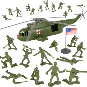 TimMee – Juego de helicópteros de plástico para hombre, color verde OD 26 piezas, fabricado en Estados Unidos TimMee – Juego de helicópteros de plástico para hombre, color verde OD 26 piezas, fabricado en Estados Unidos