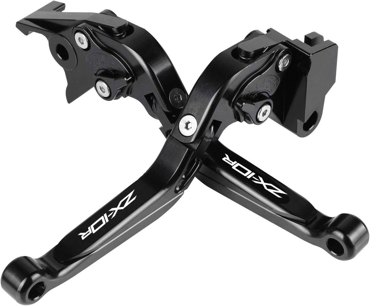 Juego de palancas de freno y embrague plegable extensible CNC para ZX10R 2006-2015 Negro
