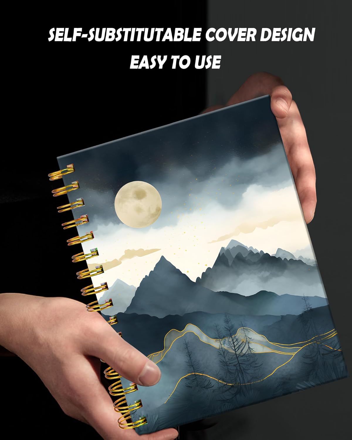 FVBAO Cuaderno de espiral para mujer, cuadernos universitarios A5 de 6 x 8.4 pulgadas, 120 páginas rayadas con papel grueso de alta calidad,
