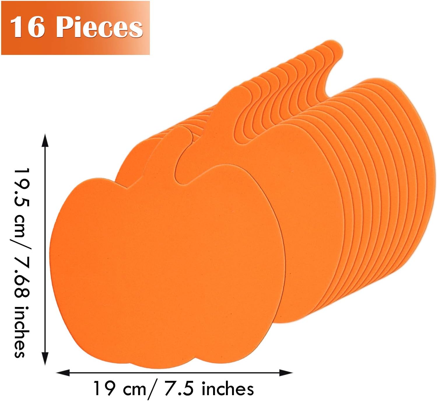 Kit de 32 piezas de manualidades de calabaza de espuma de Halloween y calcomanías de espuma de calabaza, calcomanías autoadhesivas de Halloween para