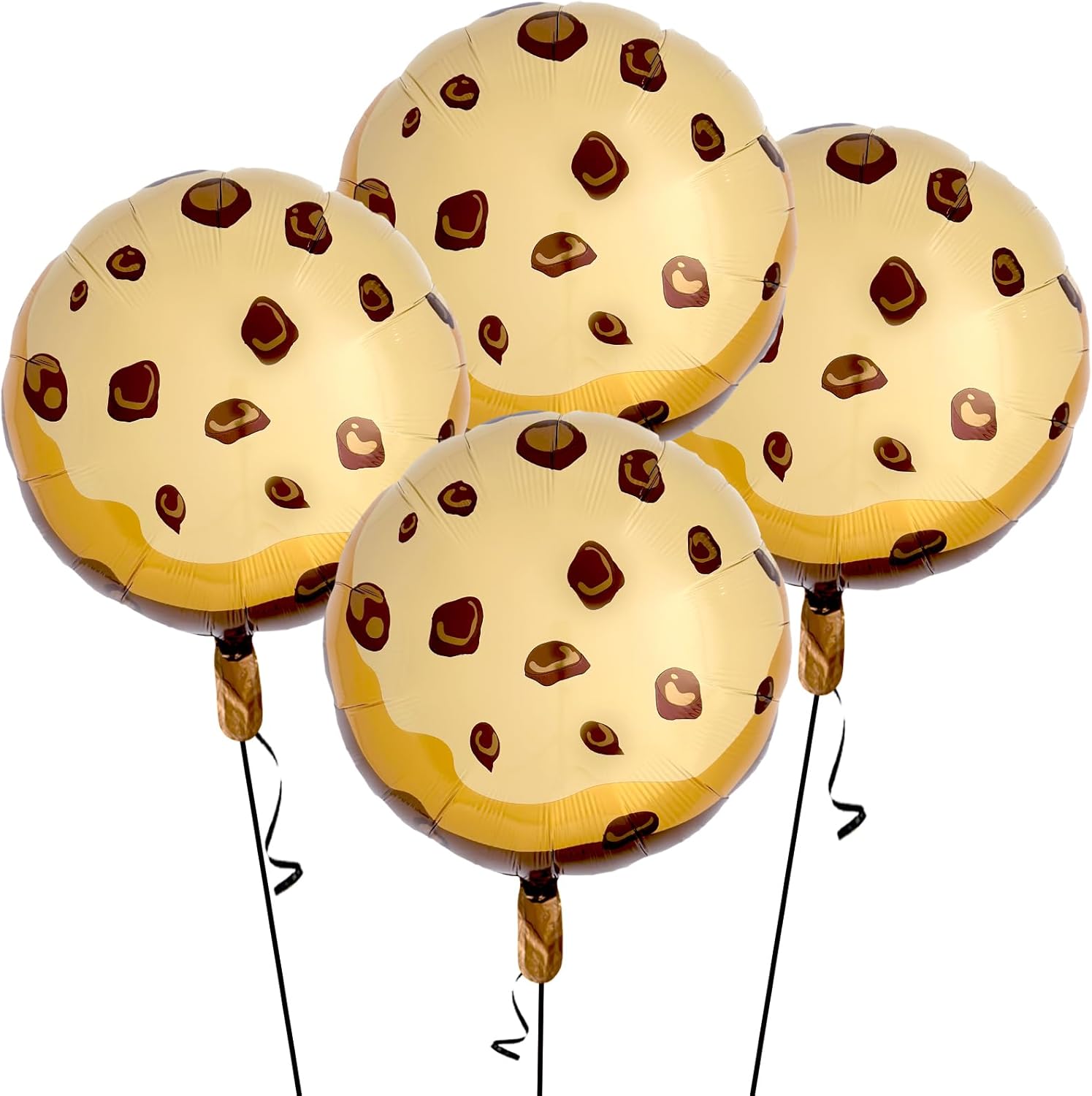 Globo de galletas con chispas de chocolate, leche y galletas, decoraciones de fiesta de monstruo de galletas, globos de galletas de primer