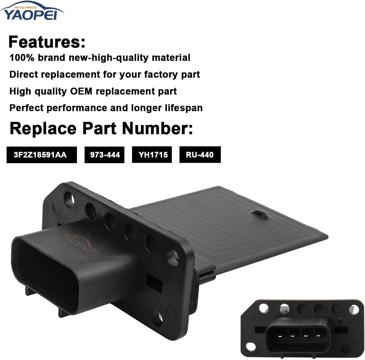 Resistencia del motor del ventilador de HVAC para Ford Escape, Ford Expedition, F150, F250, F350 Super Duty Mustang, Mercury Mariner, Lincoln Mark