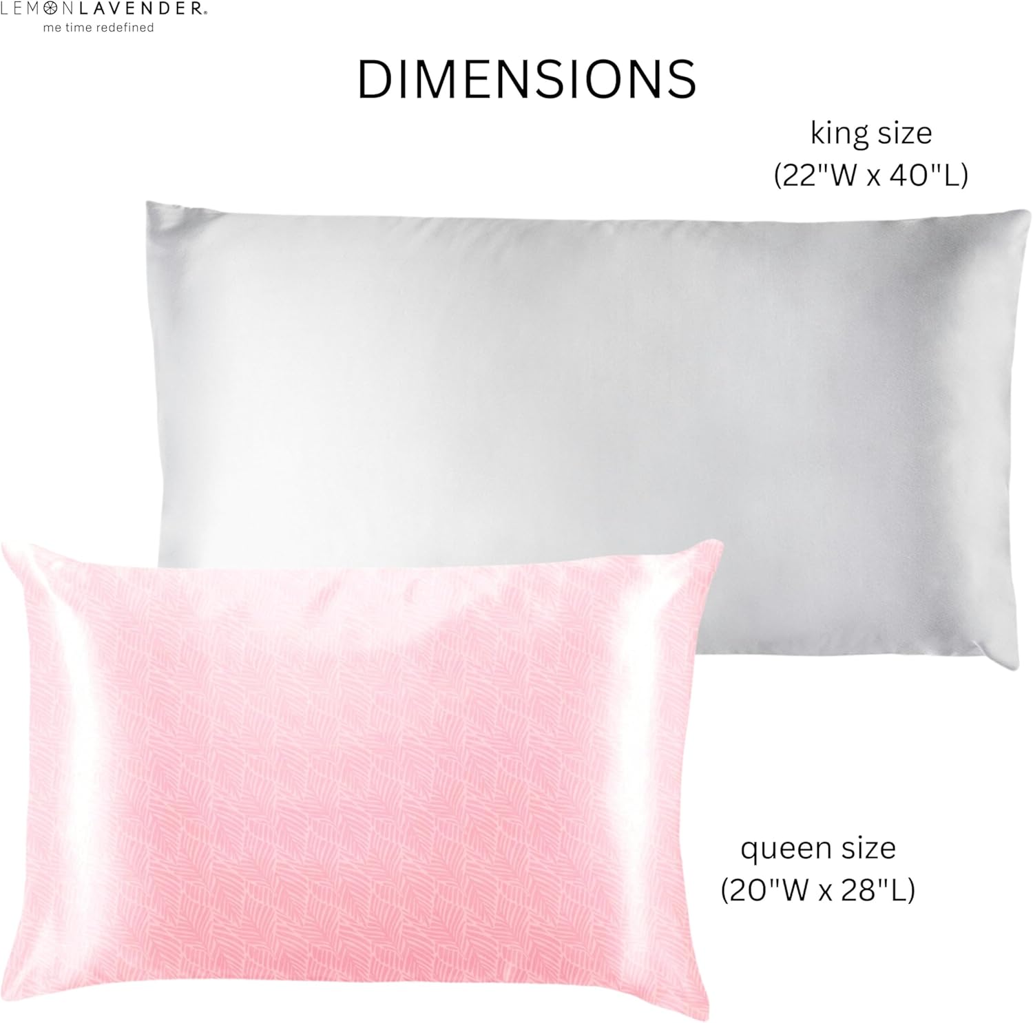 Lemon Lavender Funda de almohada de satén sedoso de lujo para piel y cabello de 22 x 40 pulgadas eleva tu rutina de sueño y cuidado del cabello –
