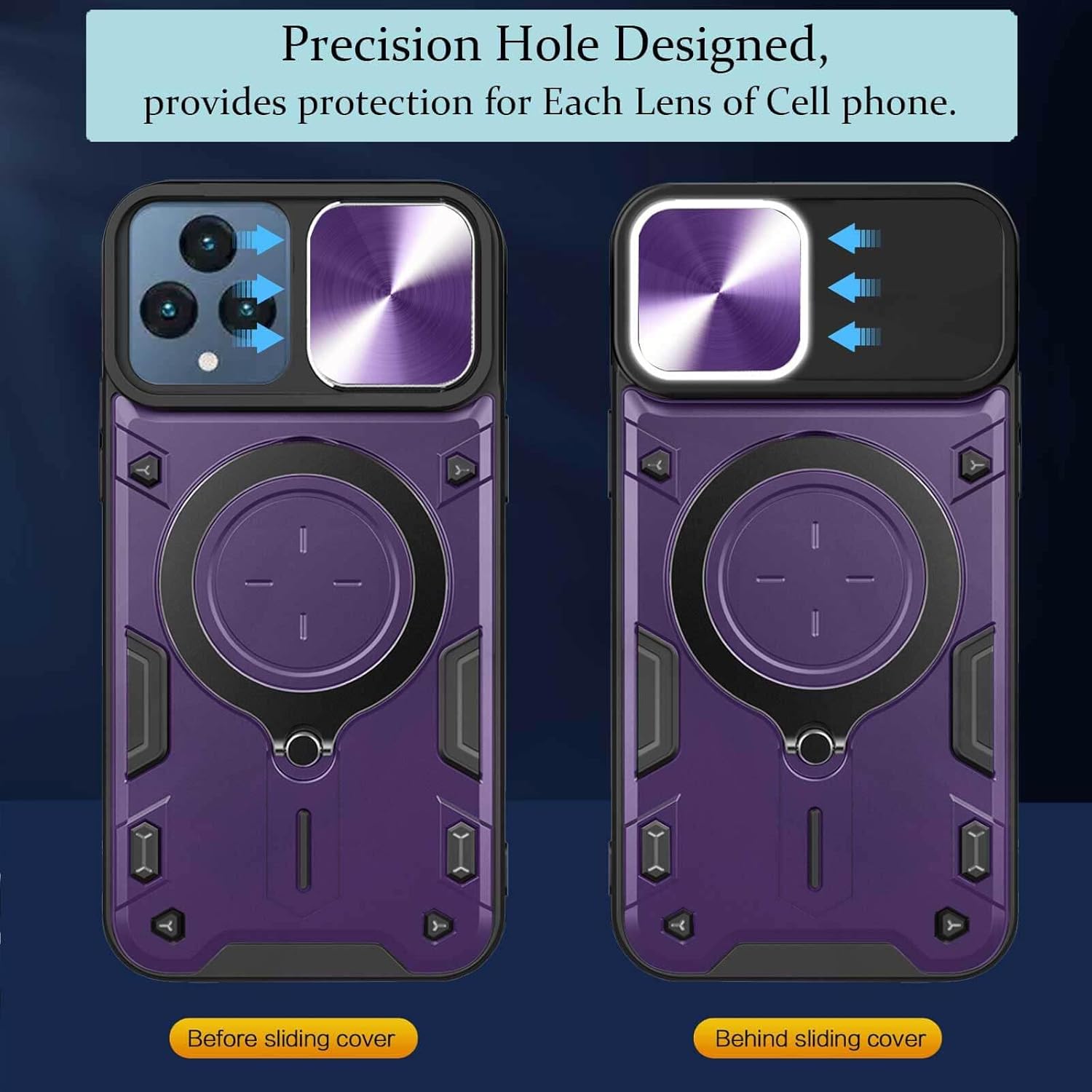 JHWVVTF Funda para teléfono Revvl 6 5GRevvl 6X 5G, soporte de anillo de metal para mujeres y hombres, protector de lente de cámara, protección
