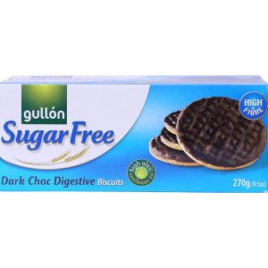 Gullon Galletas digestivas de chocolate sin azúcar, 9.52 oz Gullon Galletas digestivas de chocolate sin azúcar, 9.52 oz
