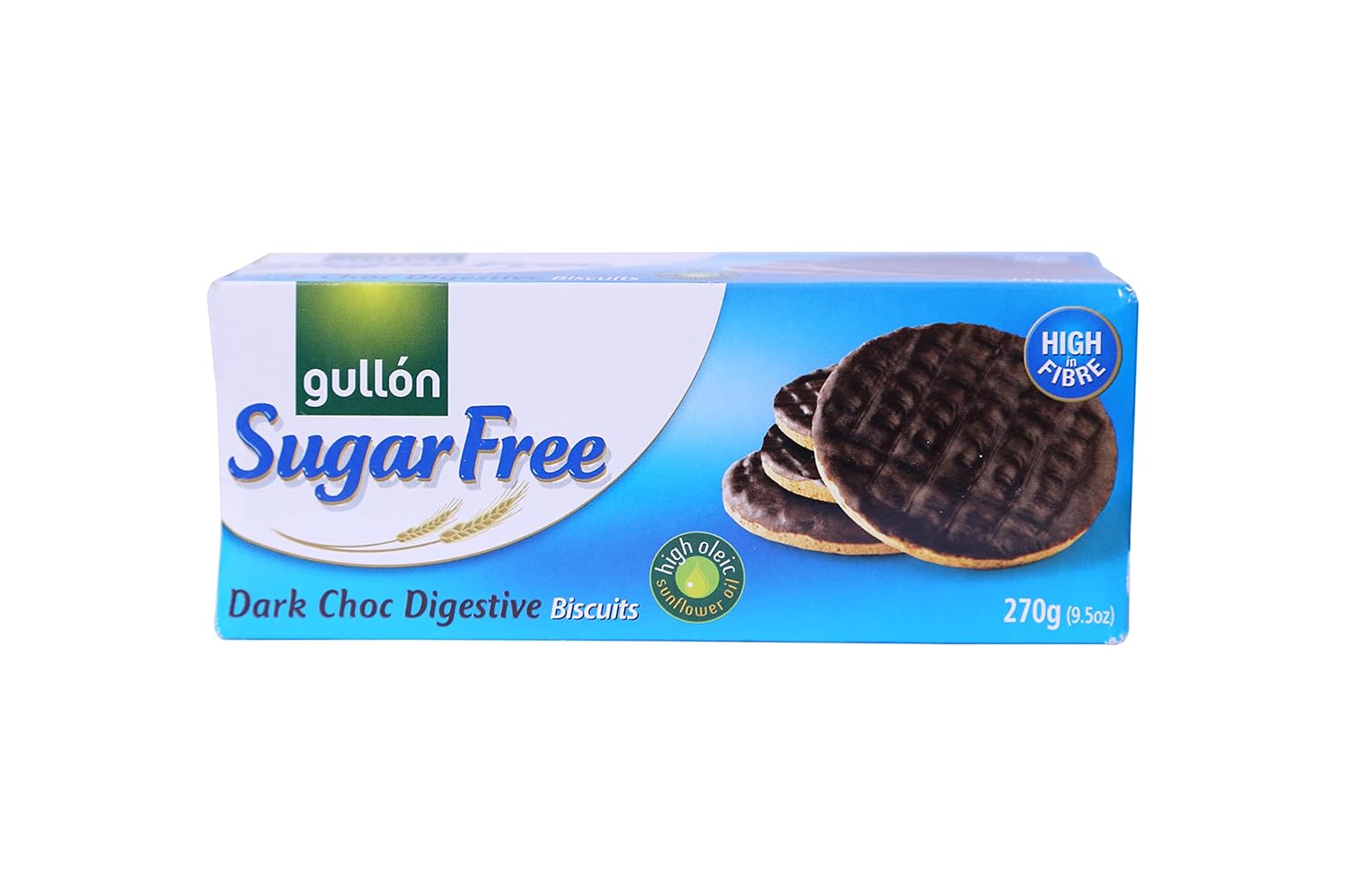 Gullon Galletas digestivas de chocolate sin azúcar, 9.52 oz