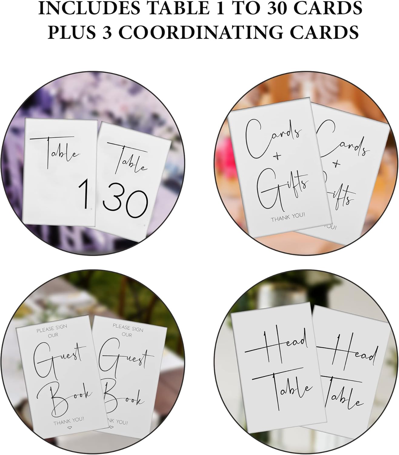 Números de mesa de boda – Número de mesa – Decoraciones de boda para recepción – Números de mesa 1-30 – Números de mesa 4X6