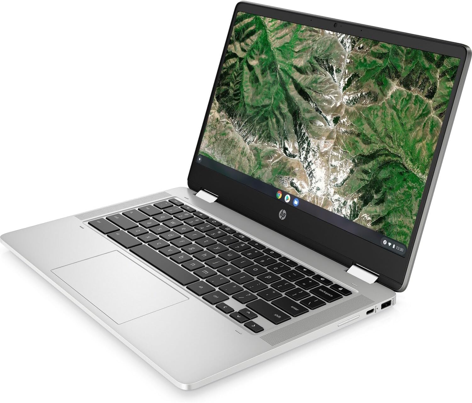 HP Laptop Chromebook x360 FHD de 14 pulgadas, Pentium Silver N5030 4 GB de RAM, 64 GB de almacenamiento de computadora eMMC, tableta portátil con