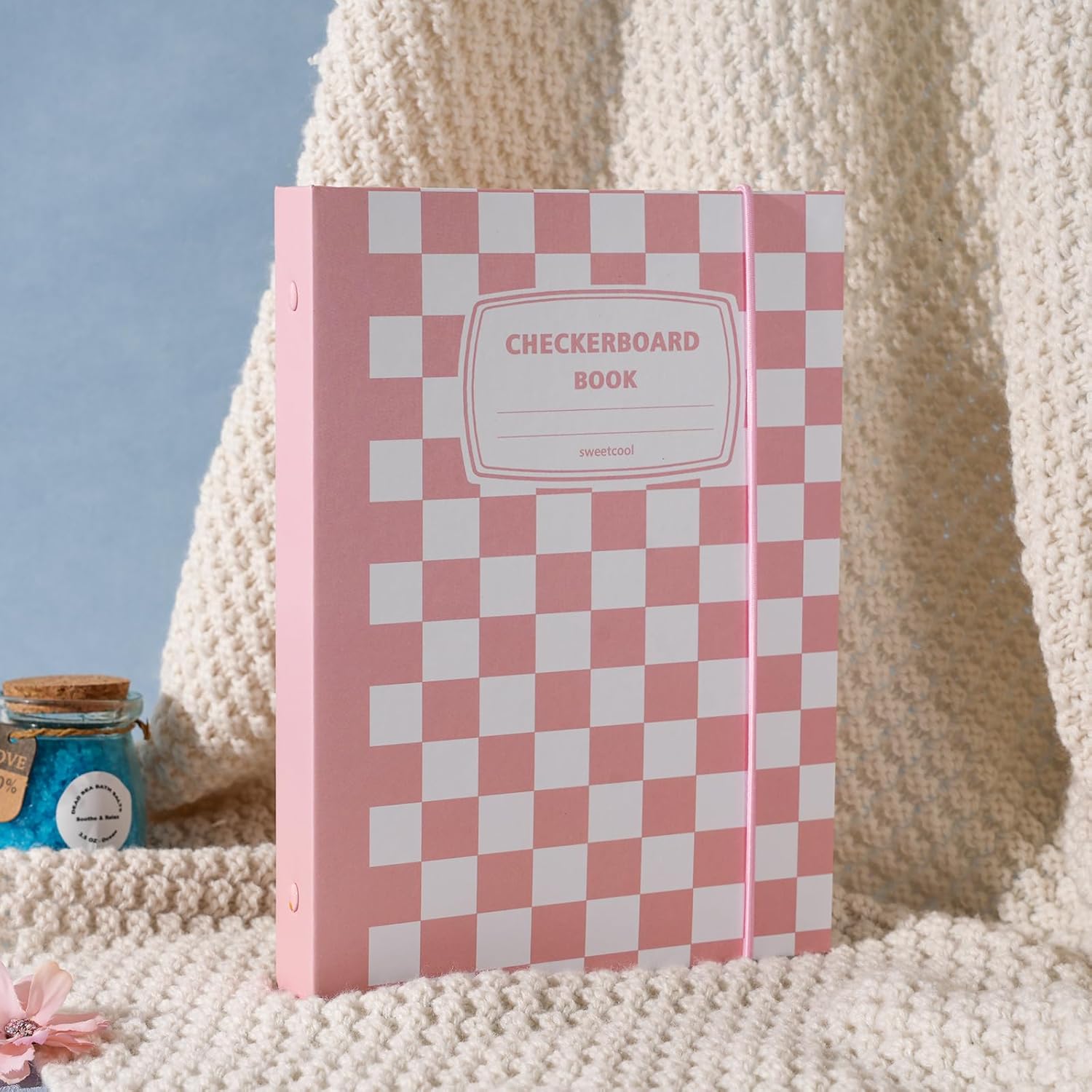 Álbum de tarjeta fotográfica de plástico rosa A5 con 30 páginas interiores, capacidad de 120 hojas