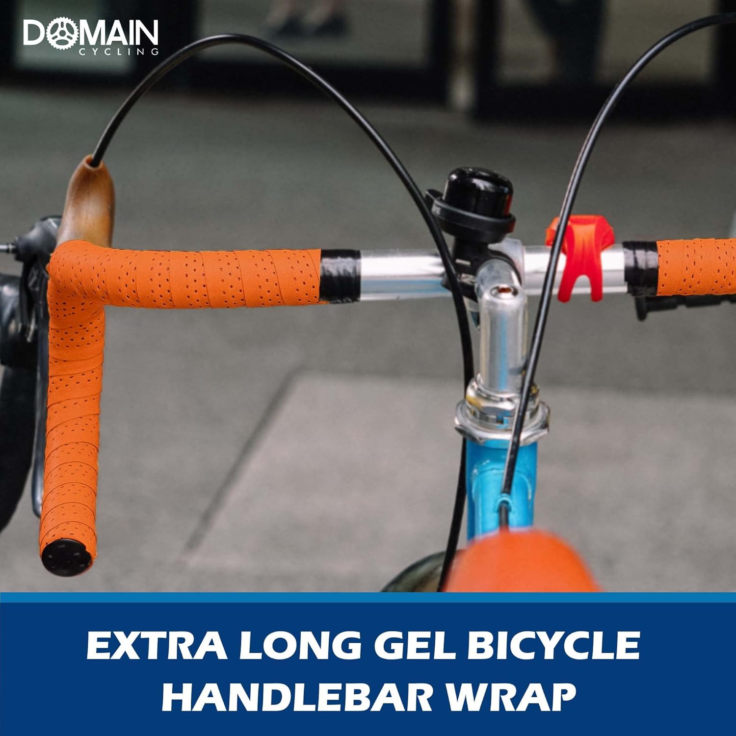 Cinta de manillar de bicicleta, impermeable y extra larga (94 x 1.2 pulgadas) con tapones de extremo para asas de bicicleta de carretera, bicicletas