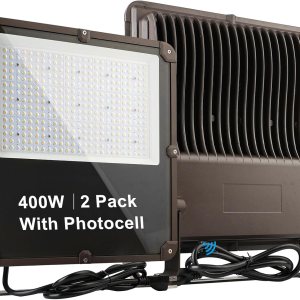 400W LED Flood Light Outdoor 60000Lm Led Stadium Light with Dusk to Dawn photocell, IP65 AC100-277V Commercial Area Lighting with Plug for 400W LED Flood Light Outdoor 60000Lm Led Stadium Light with Dusk to Dawn photocell, IP65 AC100-277V Commercial Area Lighting with Plug for