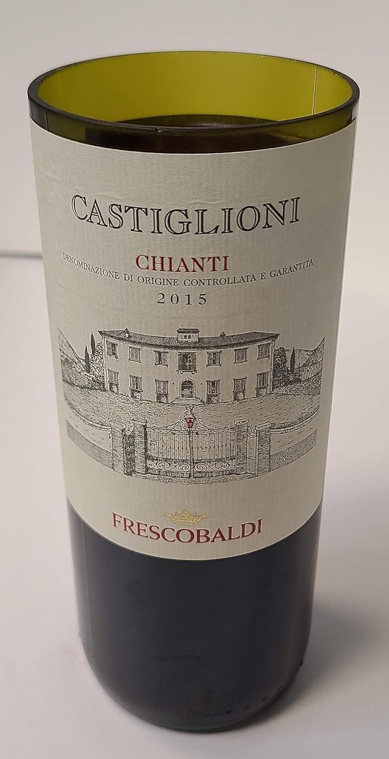 Chianti Castiglioni 2015 Wine Bottle Candle – Authentic Repurposed Label – Warm and Inviting Ambiance – Eco-friendly Home Decor – Unique Gift for
