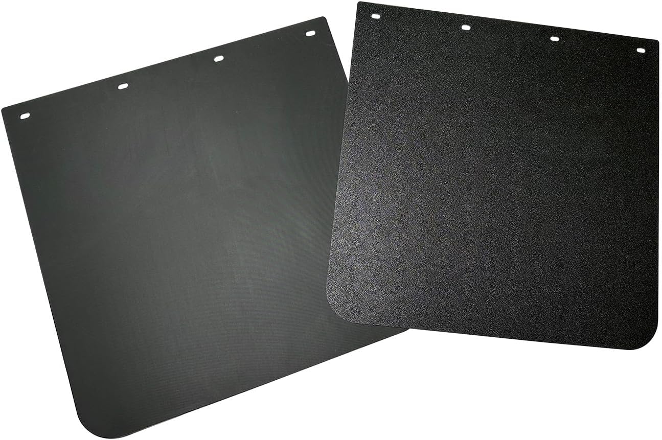 IBESTWOLF Juego de 2 guardabarros de polímero resistente de 24 x 24 pulgadas, color negro, para semirremolques, tractores, remolques, 2 unidades