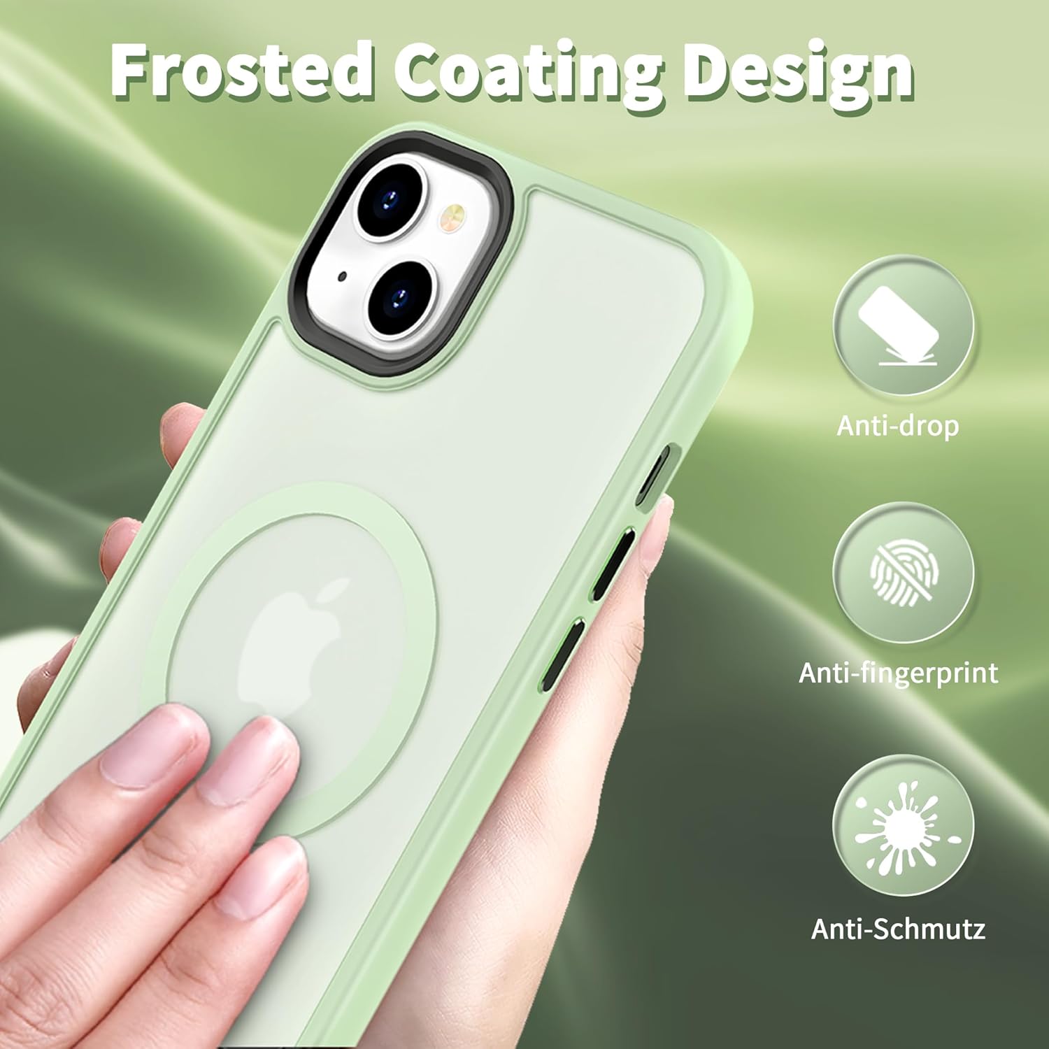 CACOE Funda magnética para iPhone 13 y iPhone 14 de 6.1 pulgadas, compatible con MagSafe y soporte magnético para teléfono de automóvil, funda