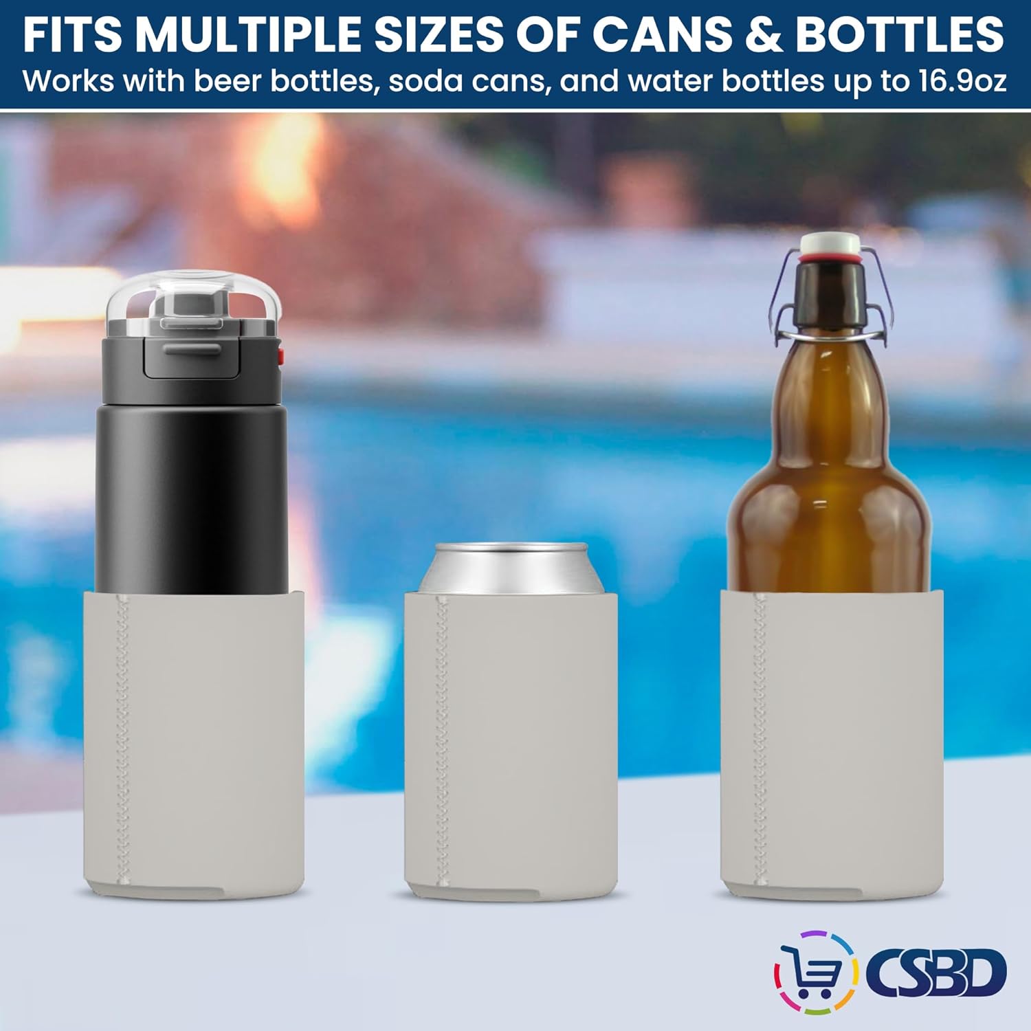 CSBD – Aisladores de latas de color negro para fiestas, cerveza y soda, 12 paquetes, 25 paquetes, 50 paquetes, para, bodas, fiestas, eventos