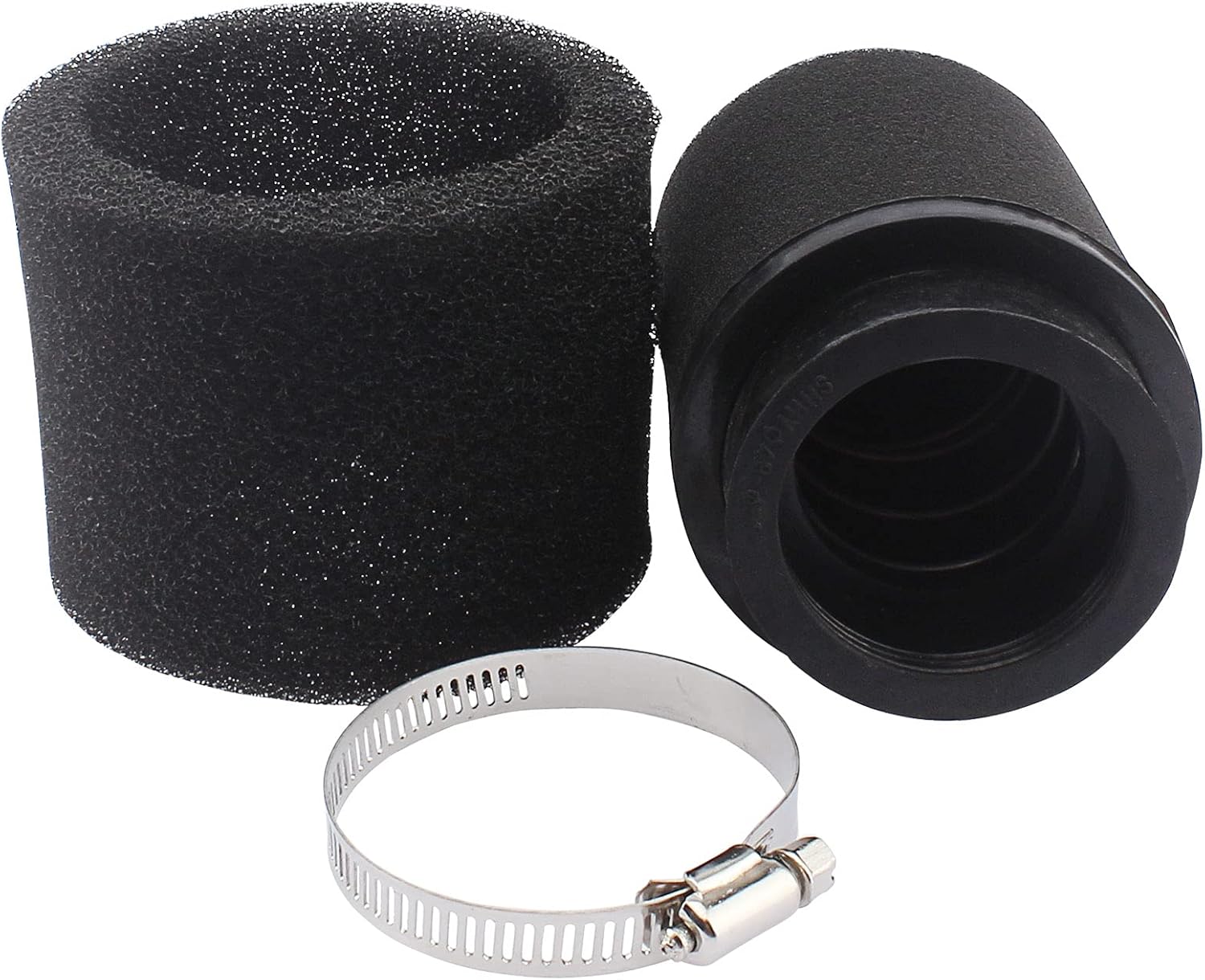 2 filtros universales de 1.890in, 1.929in, 1.969in, color negro, de doble espuma, para 50 cc – 90 cc, 110 cc, 125 cc, motocicleta, cuatrimoto, kart,