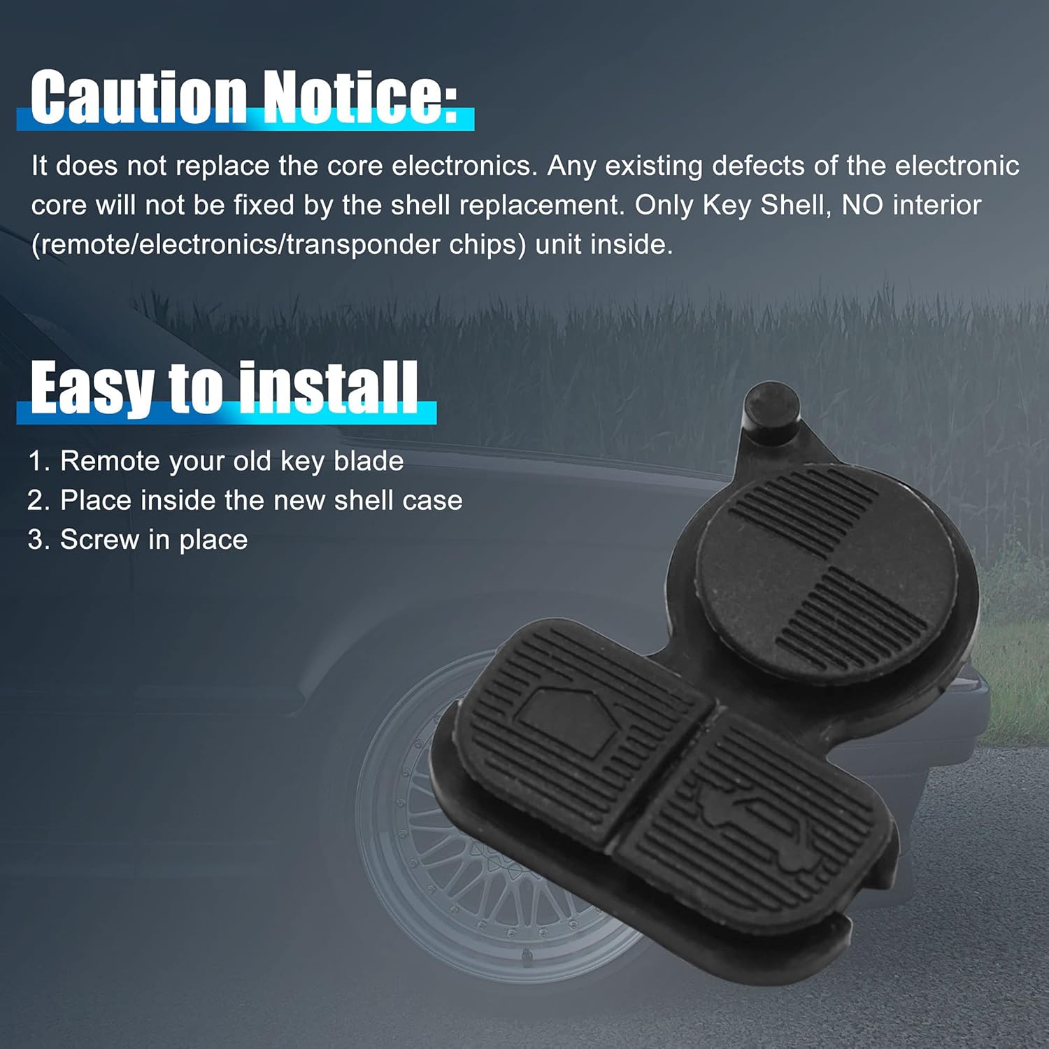 X AUTOHAUX 2 piezas 3 botones para mando a distancia para BMW Series 3, 5, 7, E38, E39, E36, Z3, Z4, Z8, X3, X5
