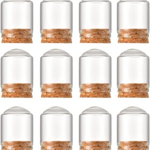 12PCS Mini Glass Dome Cloche Decorative Bell Jar with Cork Base for Flower Snad Storage Home Wedding Party Favors Arts and Small Projects 3x4cm 12PCS Mini Glass Dome Cloche Decorative Bell Jar with Cork Base for Flower Snad Storage Home Wedding Party Favors Arts and Small Projects 3x4cm