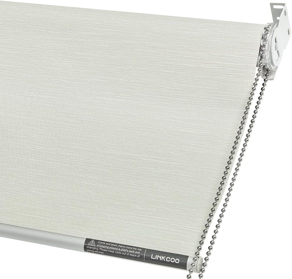 Persianas enrollables 100 % opacas, persianas jacquard con tela impermeable con aislamiento térmico, persianas enrollables para el hogar y la