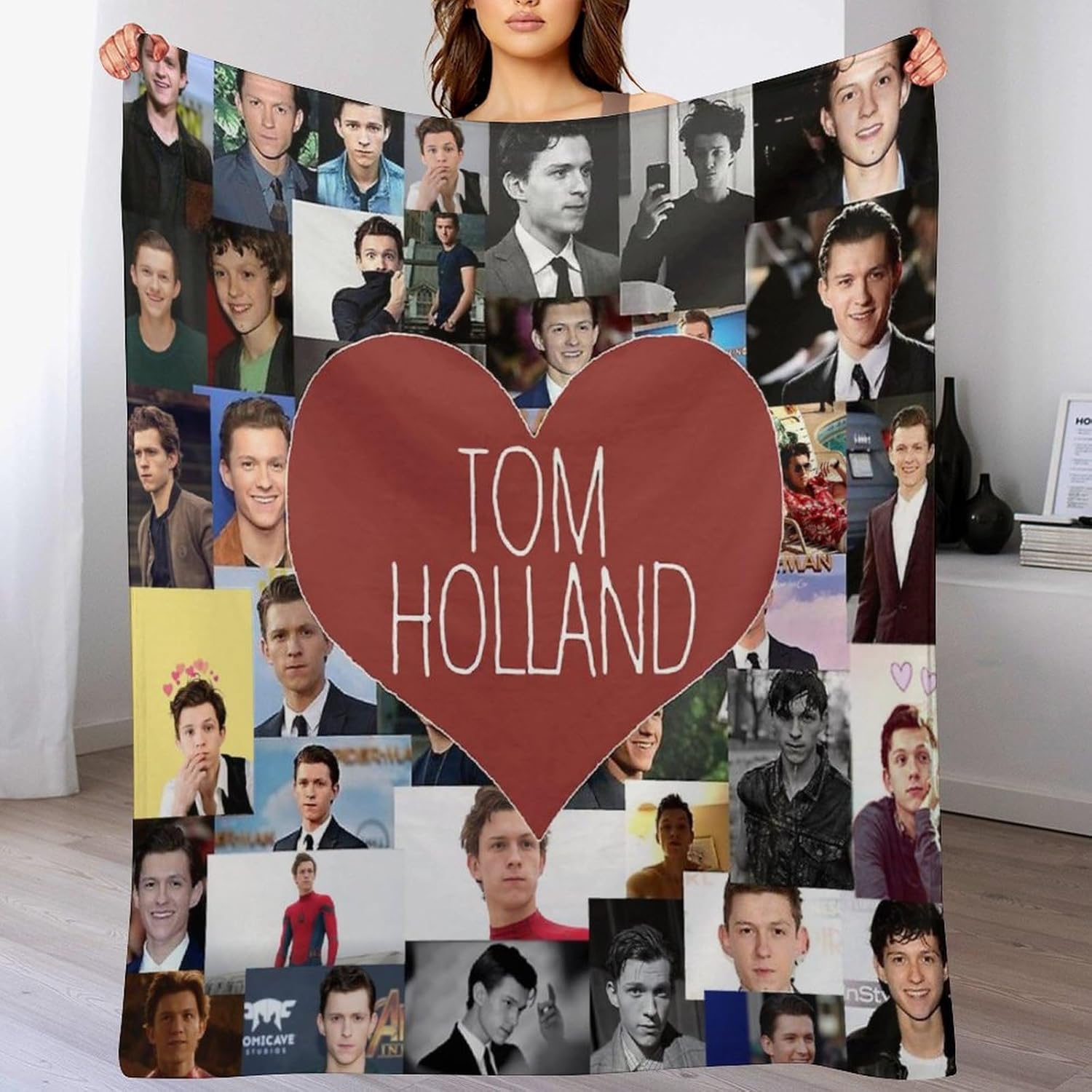 Gadimen Tom Holland – Manta de franela súper suave y ligera para cama, sofá, para todas las estaciones, cálida y acogedora manta de microfibra de